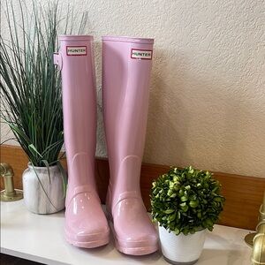 Hunter Pink Rain Boots